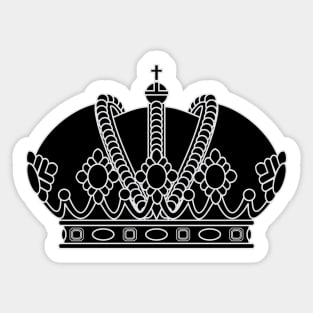 imperial crown (black) Sticker